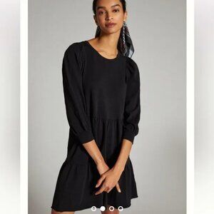 Nation LTD Medium BLack Puff Sleeve Bettina Dress